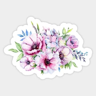 Anemones wreath Sticker